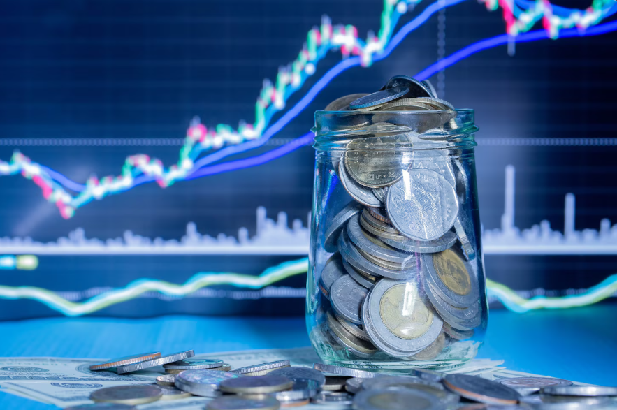 what the economy actually is shown through savings and market chart trends